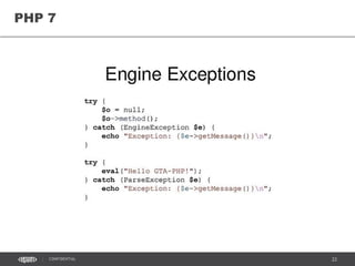 22CONFIDENTIAL
PHP 7
 
