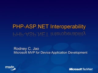 Rodney C. Jao Microsoft MVP for Device Application Development 