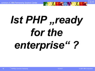 Ist PHP „ready for the enterprise“ ? 