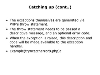 PHP Error Handling Section :I Source: ppt download