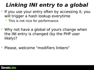 Linking INI entry to a global
 Declare a global struct, and tell the engine
which field it must update when your INI entr...