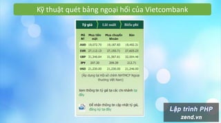Kỹ thuật quét bảng ngoại hối của Vietcombank
 