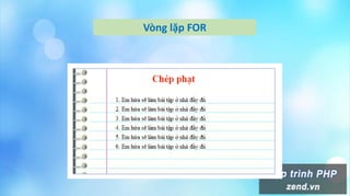Vòng lặp FOR
 