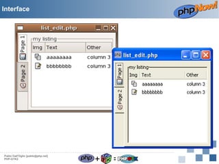 Interface

Pablo Dall'Oglio [pablo@php.net]
PHP-GTK2

+

=

 