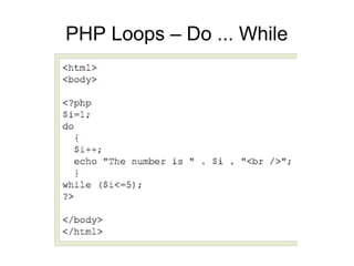 PHP Loops – Do ... While
 