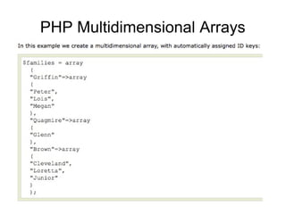 PHP Multidimensional Arrays
 