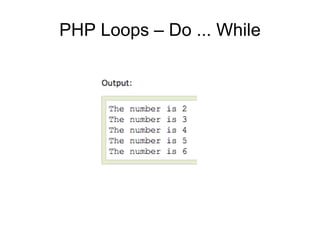 PHP Loops – Do ... While
 