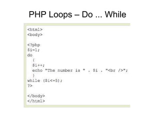 PHP Loops – Do ... While
 