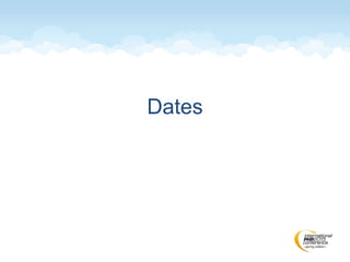 Dates
 
