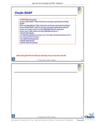 Lập trình viên mã nguồn mở PHP – Module 3
Bản quyền © Trung Tâm Tin Học - Đại Học Khoa Học Tự Nhiên | Xuất bản bởi ®Công GMC Trang 130
 