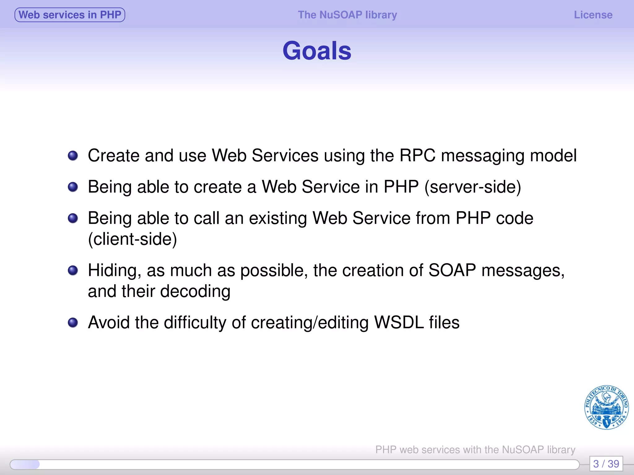 Web services in PHP using the NuSOAP library