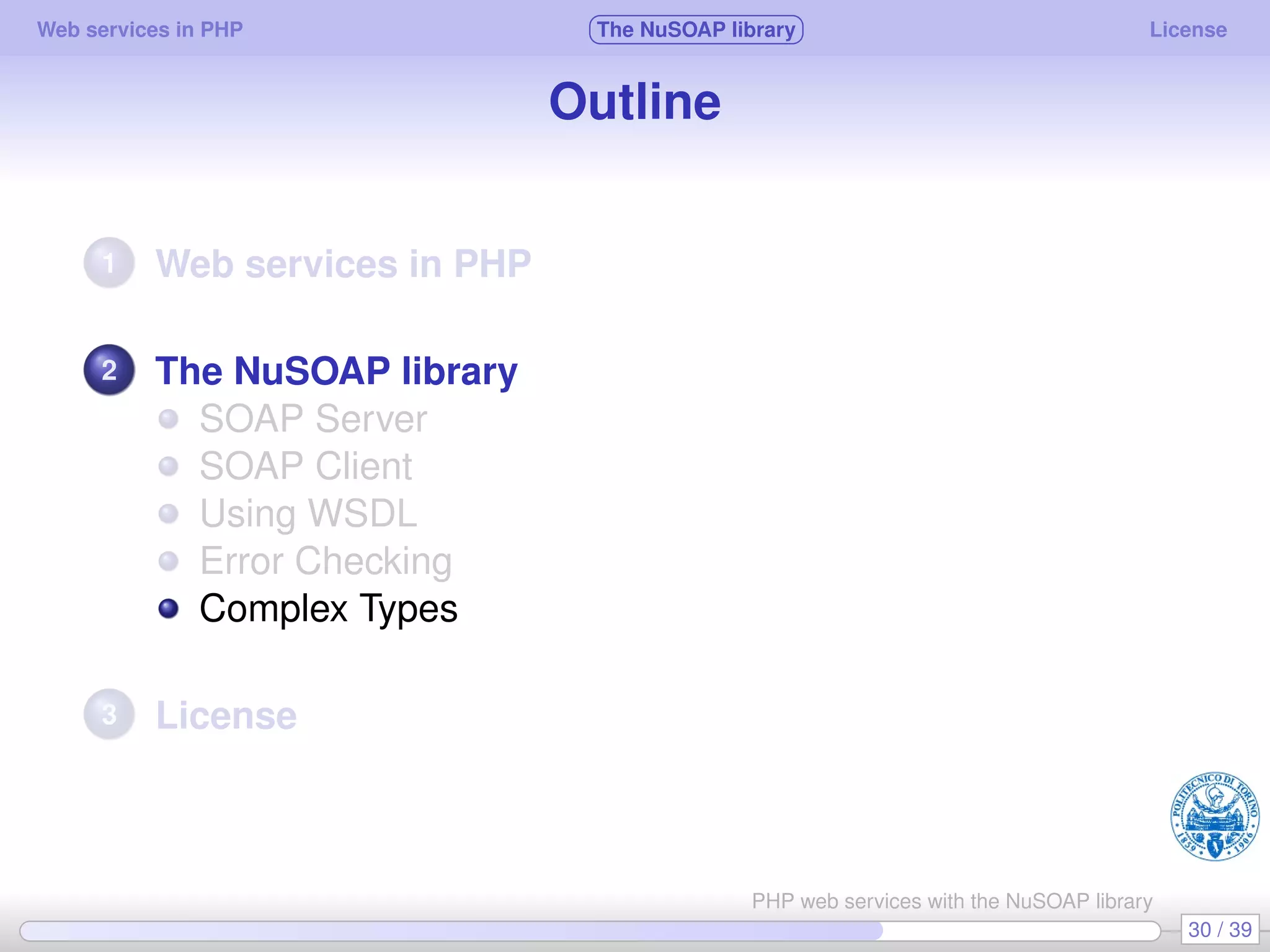 Web services in PHP using the NuSOAP library
