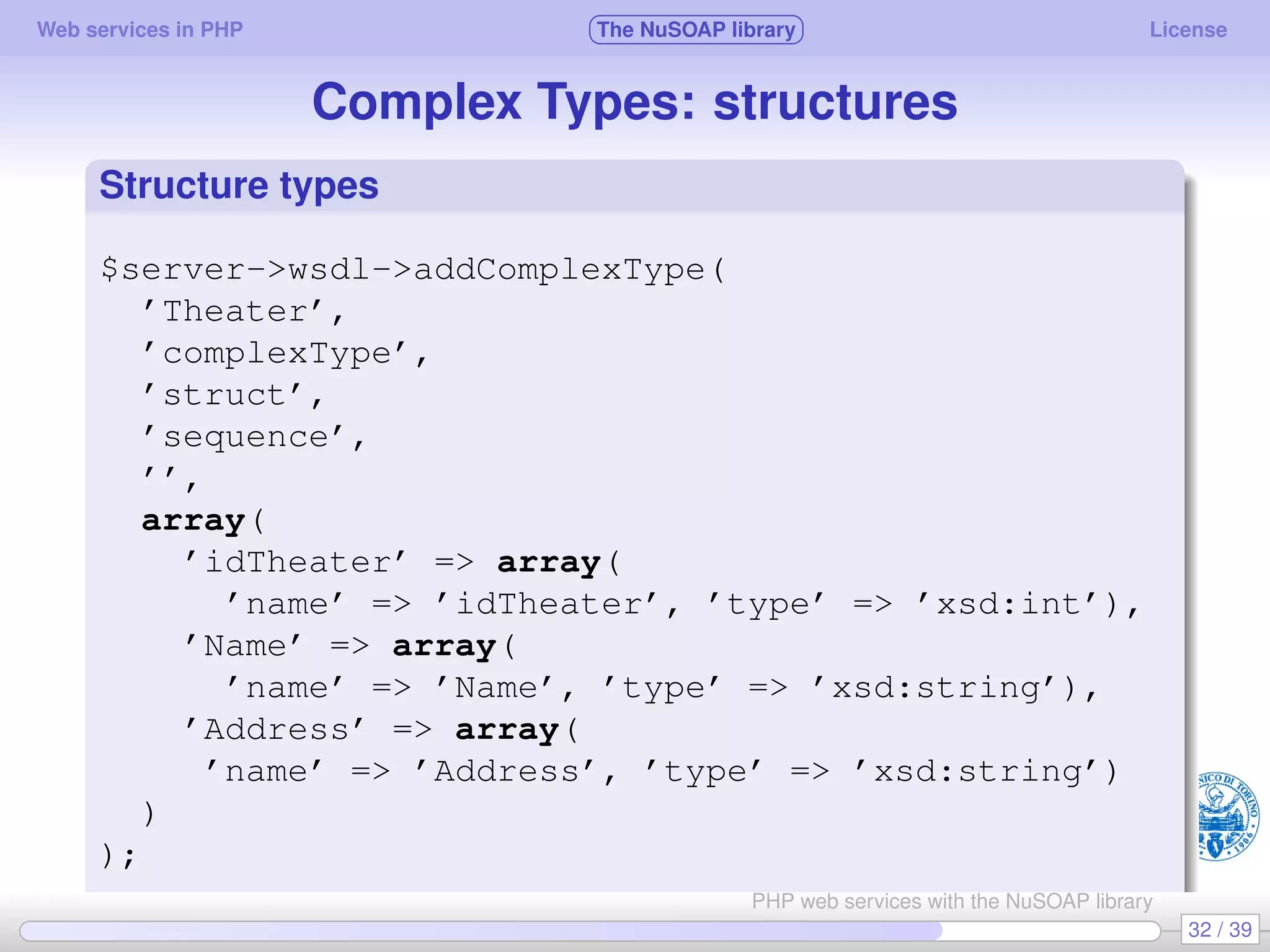 Web services in PHP using the NuSOAP library