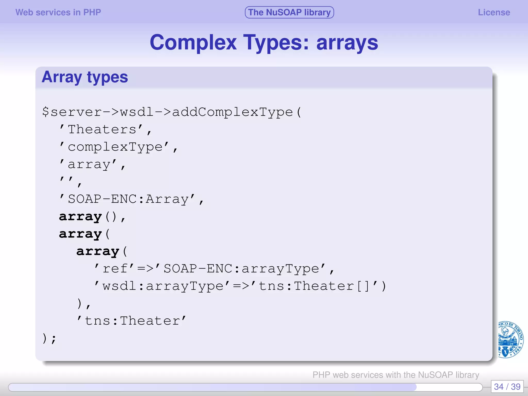 Web services in PHP using the NuSOAP library