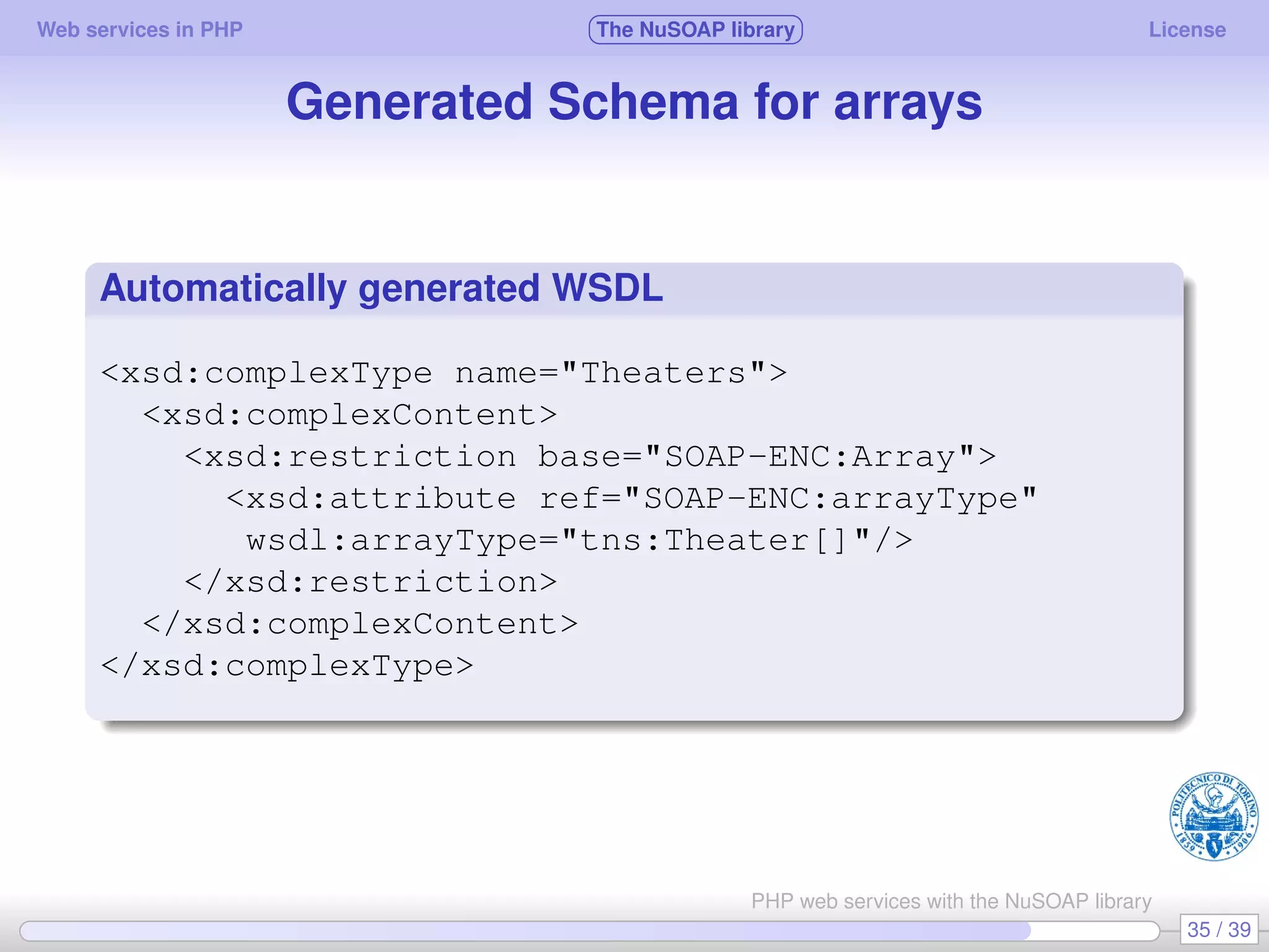 Web services in PHP using the NuSOAP library