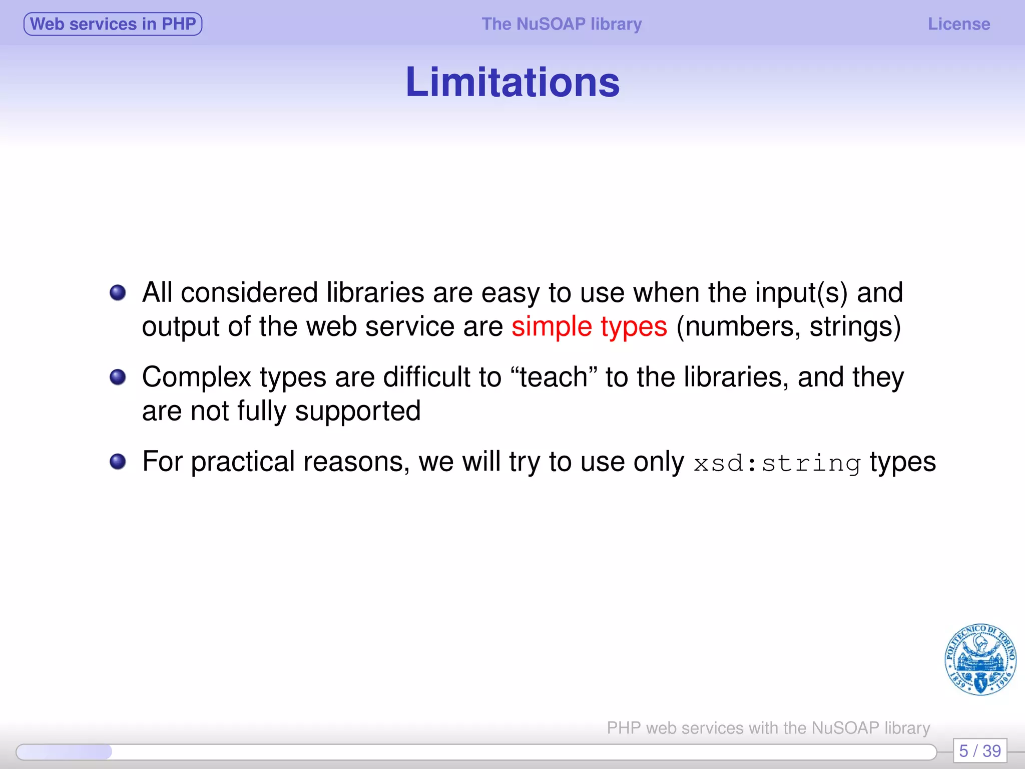 Web services in PHP using the NuSOAP library