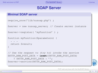 Web services in PHP using the NuSOAP library