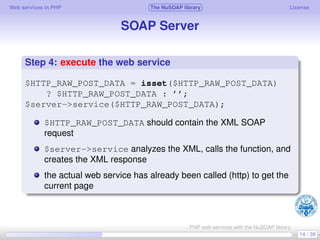 Web services in PHP using the NuSOAP library