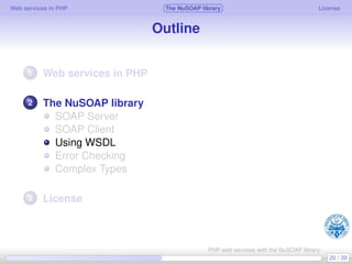 Web services in PHP using the NuSOAP library