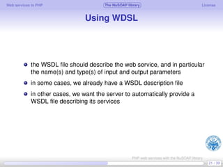 Web services in PHP using the NuSOAP library