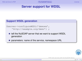 Web services in PHP using the NuSOAP library