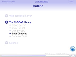 Web services in PHP using the NuSOAP library