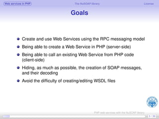 Web services in PHP using the NuSOAP library