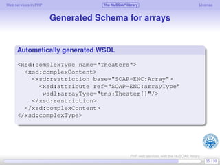 Web services in PHP using the NuSOAP library