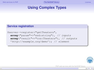 Web services in PHP using the NuSOAP library