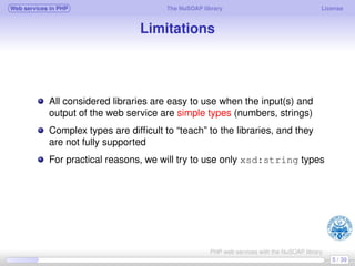 Web services in PHP using the NuSOAP library