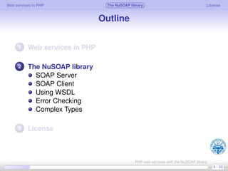 Web services in PHP using the NuSOAP library