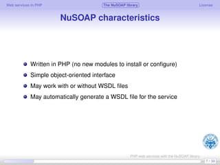 Web services in PHP using the NuSOAP library