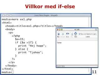 Villkor med if-else 