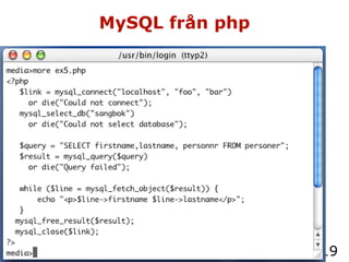 MySQL från php 