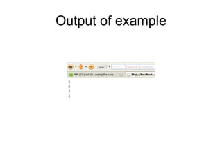 Output of example 
