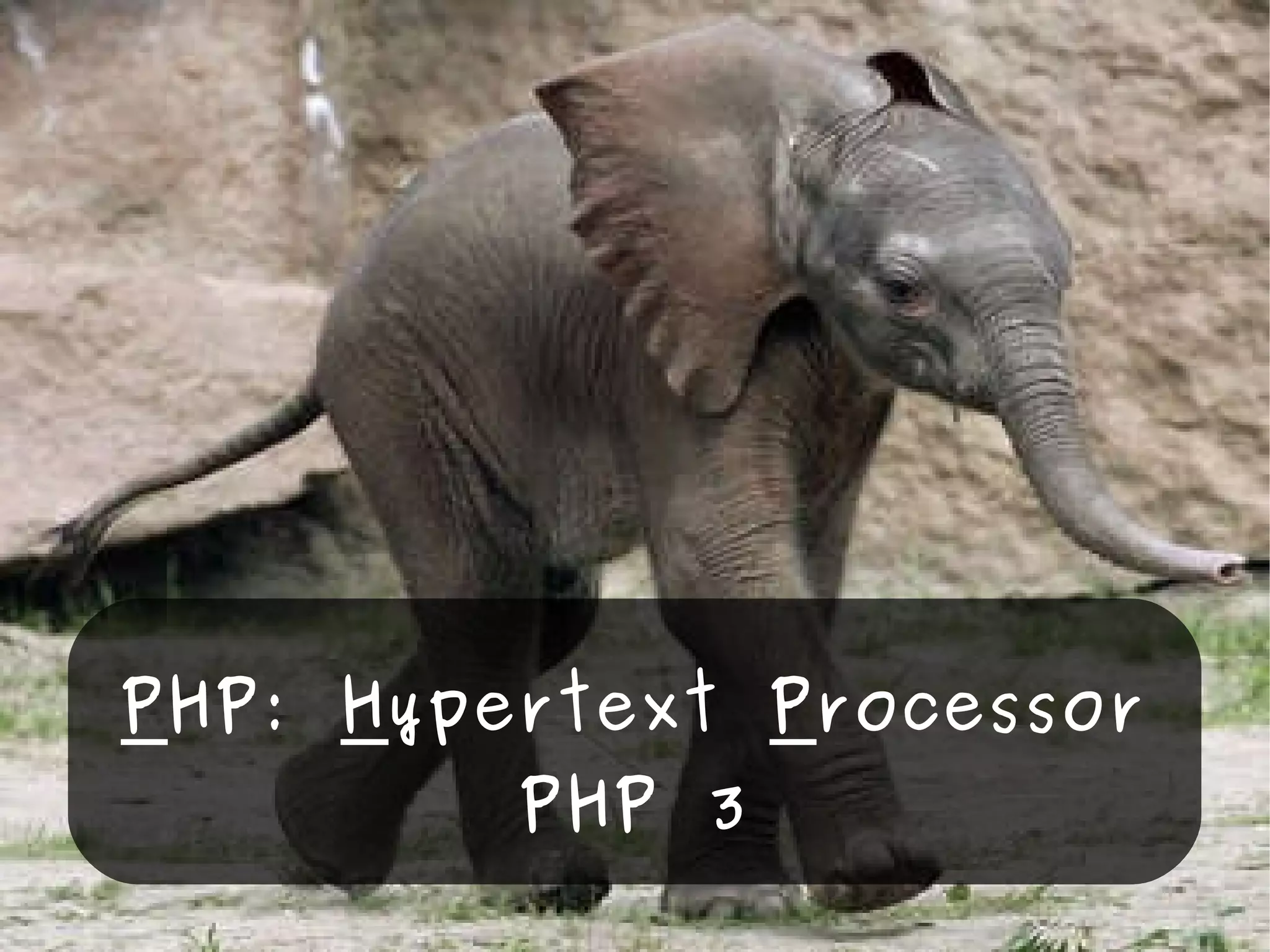 P HP:  H ypertext  P rocessor PHP 3 