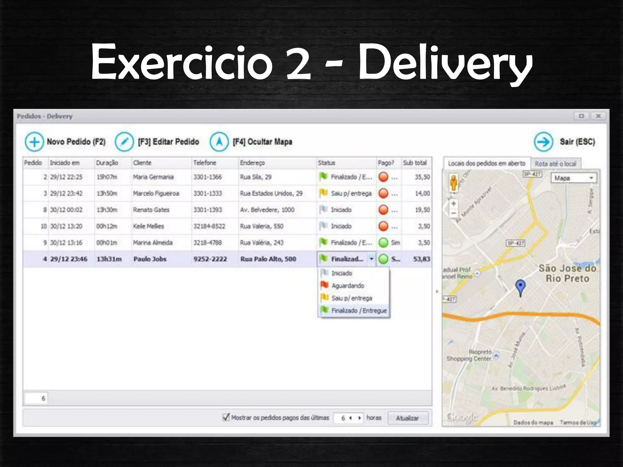 Exercicio 2 - Delivery
 