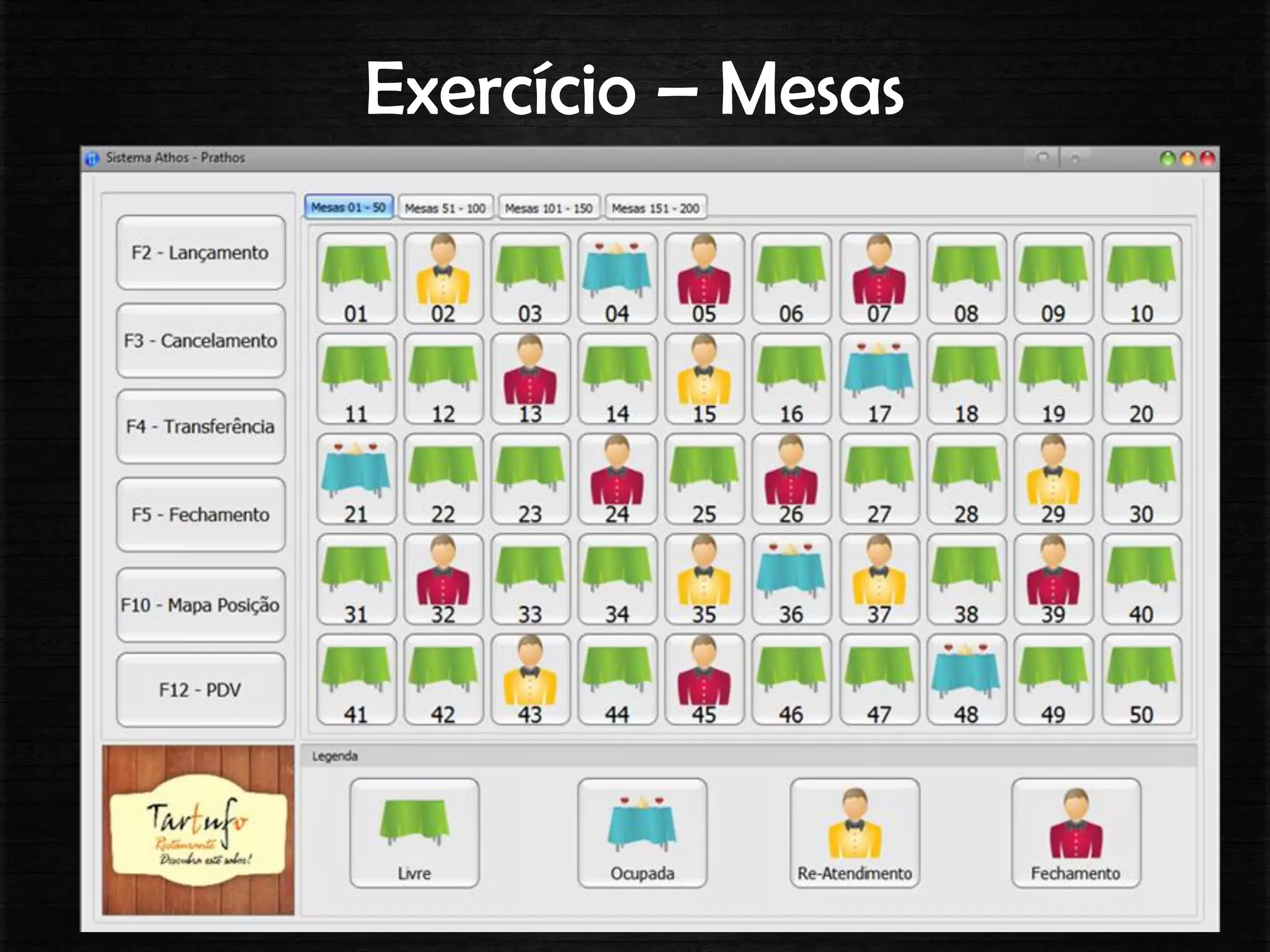 Exercício – Mesas
 