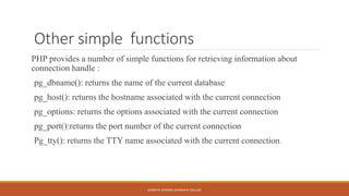 PHP POSTGRESQL integration | PPTX