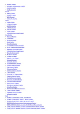 • Mimarlık Projeleri
• İç Mimarlık Ve Dekorasyon Projeleri
• AutoCAD Projeleri
• 3ds Max Projeleri
Makine
• Makine Projeleri
• AutoCAD Projeleri
• CATIA Projeleri
• Solidworks Projeleri
İnşaat
• İnşaat Projeleri
• Primavera Projeleri
• AutoCAD Projeleri
• SAP2000 Projeleri
• Sta4CAD Projeleri
• XSteel Projeleri
• Hakediş Ve Kesin Hesap Projeleri
İş & Yönetim
• Bilgisayar Projeleri
• Ofis Projeleri
• İleri Excel Projeleri
• Word Projeleri
• PowerPoint Projeleri
• Excel VBA Programlama Projeleri
• Access VBA Programlama Projeleri
• Bilgisayarlı Muhasebe Projeleri
• Hakediş Ve Kesin Hesap Projeleri
• Proje Yönetimi Projeleri
• MS Project Projeleri
• Primavera Projeleri
• İstatistik SPSS Projeleri
• Yöneticilik Projeleri
• Girişimcilik Projeleri
• Sözleşme Yönetimi Projeleri
• Değişim Yönetimi Projeleri
• Kriz Yönetimi Projeleri
• Motivasyon Projeleri
• Üst Düzey Yönetici Projeleri
• Liderlik Projeleri
• Yöneticiler İçin Finans Projeleri
• Toplantı Yönetimi Projeleri
• Yönetici Asistanlığı Projeleri
• Raporlama Teknikleri Projeleri
• Satınalma Yönetimi Projeleri
• Stres Yönetimi Projeleri
• Etkili Sunum Teknikleri Projeleri
• Kamu İhale Projeleri
• Problem Çözme Teknikleri Projeleri
• Zaman Yönetimi Projeleri
• Müzakere Teknikleri Projeleri
• Sekreterlik Projeleri
Kalite
• ISO 9001 Kalite Yönetim Sistemi Temel Projeleri
• ISO 9001 Kalite Yönetim Sistemi İç Denetçi Projeleri
• ISO 9001 Kalite Yönetim Sistemi Baş Denetçi Projeleri
• ISO 9001 Kalite Yönetim Sistemi Dokümantasyon Projeleri
• OHSAS 18001 İş Sağlığı Ve Güvenliği Yönetim Sistemi Temel Projeleri
• OHSAS 18001 İş Sağlığı Ve Güvenliği Yönetim Sistemi İç Denetçi Projeleri
• OHSAS 18001 İş Sağlığı Ve Güvenliği Yönetim Sistemi Baş Denetçi Projeleri
 