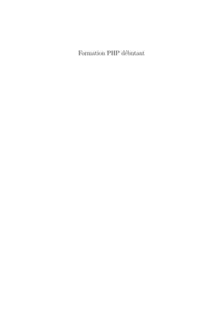 Formation PHP d´ebutant
 
