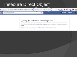 Insecure Direct Object
References
 
