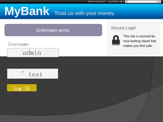Username
Password
Log In
admin
Unknown error.
' test
 