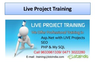 Live Project Training
 