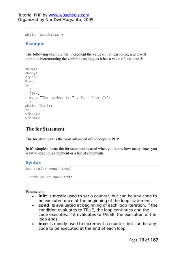 Php tutorialw3schools | PDF