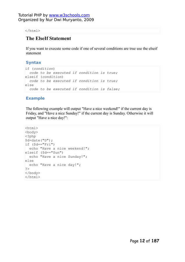 Php Tutorial W3schools Pdf Php Tutorial W3schools Pdf