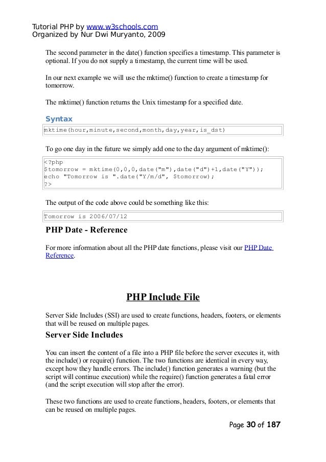 w3schools php date format w3schools php date format