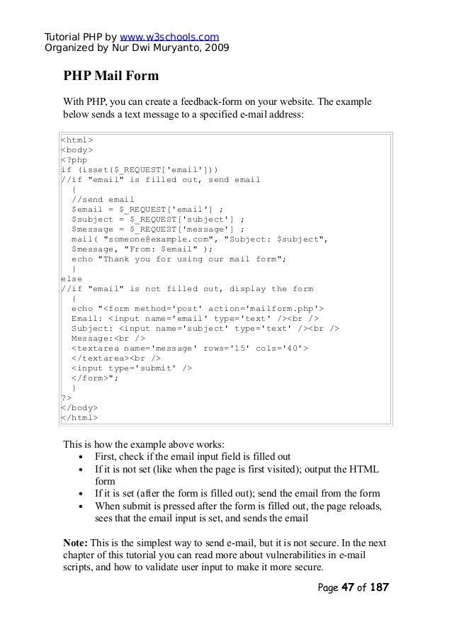 Download php login form w3schools