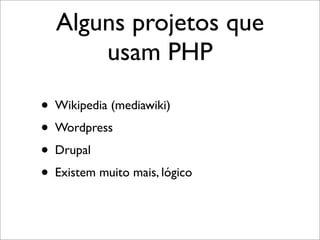 PHP - Uma Pequena Introducao