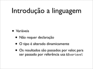 PHP - Uma Pequena Introducao